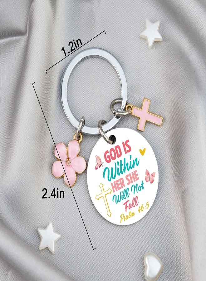 MOEXUKO Christian Keychain Biblical Gifts for Women Stocking Stuffers Religious Gifts for Women Catholic Gift for Friends Sister Daughter Birthday Christmas Easter Gift Spiritual Faith Based Baptism Keyring - Image 2